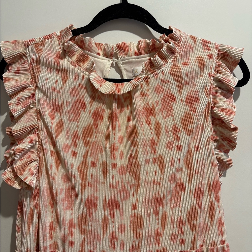 Charming Pink Ruffle Dress - Picture 2 of 4